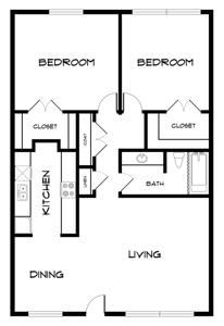 Two Bedroom / One Bath